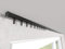 Market-Alley Vorhangschiene Aluminium Weiß/Schwarz Gardinenschiene ; C 1-läufig ; 120cm-600cm. Für Kräuselband Gardinen oder Schiebevorhang (Schwarz Gardinenschiene mit Faltenlegehaken ; 400cm)
