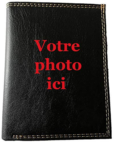 Syl'la Pochette Etui Petit Portefeuille Homme, Porte Monnaie, Cartes, papiers personnalise avec Votre Photo