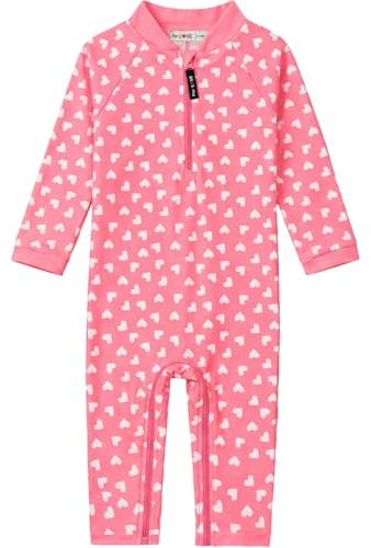 weVSwe Baby Swimsuit UPF 50+ with Crotch Zipper Long Sleeve Swimwear | one piece baby swimming costume,OEKO-TEX certified,Quick-dry,Breathable,Flexible,rash guard for beach and pool,0-3 Years.