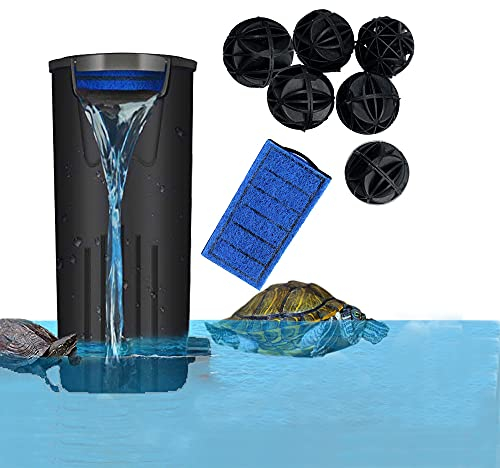 Filtro per tartaruga per acquario, filtro a basso livello dell'acqua, flusso a cascata, filtro sommergibile per acquario