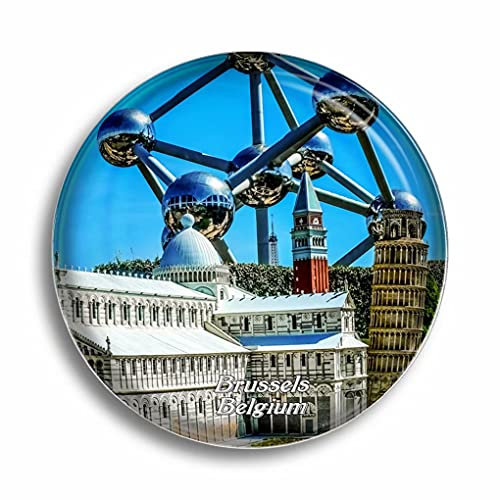 Fridge Magnet Belgium Mini-Europe Brussels Glass Magnets for Refrigerator Souvenirs Cute Crystal Magnet Decor for Whiteboard Office Home Gift