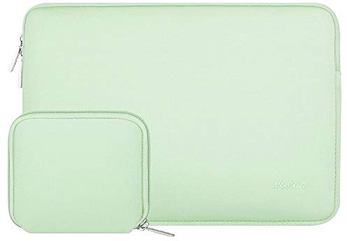 MOSISO Laptop Case 15 inch, 15 inch Laptop Sleeve Bag Compatible with MacBook Air 15 M4 A3241 M3 A3114 M2 A2941 2025-2023, Dell XPS 15, Neoprene Computer Sleeve Bag with Small Case, Honeydew Green