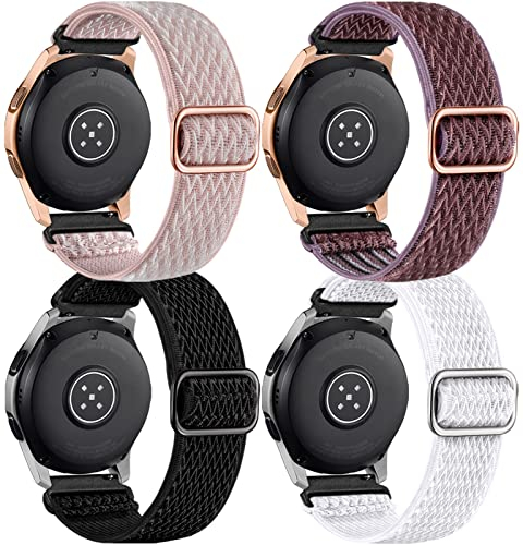Upeak 20mm Nylon Armband für Samsung Galaxy Watch 5/Pro 45mm/Watch 4 Classic 42mm 46mm/Active 2 40mm 44mm/Active 40mm/Watch 3 41mm/Gear Sport/Gear S2 Classic