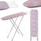 KADAX Table à Repasser 104 x 30 cm, Planche Pliable avec Housse en Coton Amovible, Support pour Fer, Pieds Antidérapants et Hauteur Réglable (Pêche)