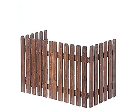 MERAXI Steccato Alto in Legno, Bordi Flessibili Recinzione da Giardino Bordo per Aiuole Prato Bordi per Piante Barriera per Cani Splicabile Decorativo,Marrone,160x55cm