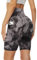 Missluck Radlerhose Damen mit Taschen Kurze Sporthose Hohe Taille Leggings Blickdicht Shorts Sommer Hose für Yoga Gym (Bedruckter Tie-dye,L-XL)