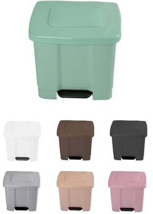 JARDIN202 - Cubo de Basura para el Reciclaje – Basurero con Pedal 35L con 2 Compartimentos | 35L (Verde)