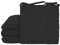 BESCH Pack 4 Cojines para Silla Usos Interior y Exterior 38x38x5cm - Cojin de Asiento Decorativo Funda de Algodón + Poliéster y Relleno de Fibra Hueca Lavable Cómodos Acolchados (Negro)