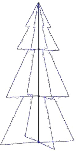 Bussandri Exclusive - Weihnachtsbaum Kegelform 300 LEDs Innen- und Außenbereich 120x220 cm