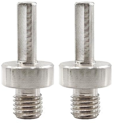 FOCSTOL Adaptateur de Foret Diamant - 2 pièces M14 Filetage à 9,5mm Triangulaire Tige Scie Cloche Diamant Adaptateur pour Perceuse à Main électrique