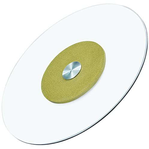 Plateau Tournant Rond Lazy Susan 23,5-47 Pouces, Plateau Rotatif en Verre Trempé, Plateau De Service De Table Ronde, Robuste,110cm(43inch)