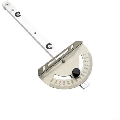 DAZZLEEX Jauge à onglet en aluminium pour scie à table et défonceuse – Poussoir d'angle et rail de guidage – Travail du bois de haute précision pour projets de travail du bois