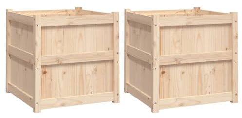 vidaXL Pflanzkübel 2 STK. Massivholz Kiefer