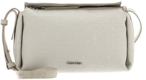 Calvin Klein Damen Gracie Mini Bag_Jcq Monok60K611753 Crossover, Grey (Stoney Beige Jacquard Mono)