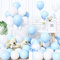 Unisun Luftballons Blau und Weiß, 60Stück 12Zoll Ballons Pastell Macaron Baby Blau Weiß Latex Luftballon Junge Männer Kinder Geburtstag Ballon Hochzeit Taufe Babyparty Gender Reveal Party Dekoration