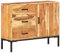 Willood Sideboard 88x30x73 cm Akazie Massivholz Braun mit kommode breit Schrank mit schubladen küchenschrank