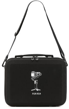 THLMT Borsa di stoccaggio compatibile con DJI RS4, custodia per fotocamera stabilizzatore gimbal scatola di viaggio EVA Crossbody borsa spalla valigia Pouch Shell Organizer (solo caso) (Nero)