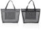 2-Teilige Netztasche, Strandspielzeugtasche, Atmungsaktive Strandtasche, Tragetasche Mit Mehreren Taschen, Tragbare Reisetasche, Fitness-Kleidungstasche, Geeignet Für Pool-Strandreisen