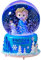 jormey Schneekugel, 80 mm, kreative Spieluhr, Schneekugeln für Mädchen mit bunten Lichtern und automatischem Schneefall, Musik, Schneeball, Heimdekoration, ideal für Geburtstage und Festivals (blau)