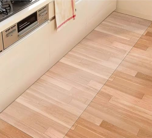HEFJIAYCIQ Flur Klar Läufer Teppich, rutschfeste, wasserdichte PVC-Bodenmatte Für Den Innen- Und Außenbereich, Vinyl-Teppichboden Für Büro, Wäscherei Und Esszimmer,Clear,60x200cm(24x79inch)