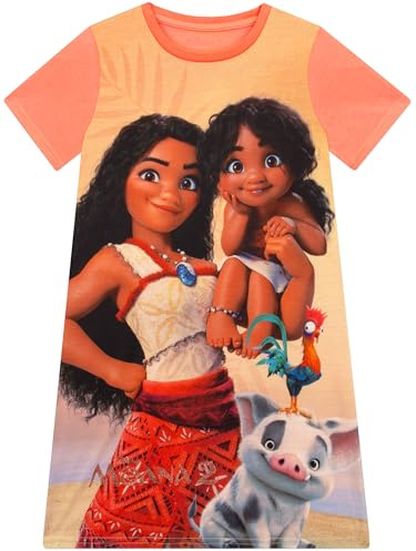 Disney Vaiana 2 Nachthemd Mädchen | Nachthemden Für Mädchen | Kurzarm Nachtkleid Kinder