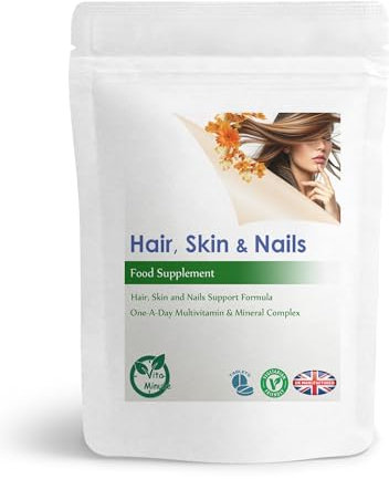 Skin, Hair and Nails | One-a-Day Multivitamin and Minerals Complex | Vegetarian (Pack of 60)