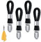 4 StüCk Handtuchklammern,Handtuchclips,HandtuchaufhäNger,HandtüCher,zum AufhäNgen,Ohne NäHen,Handtuch Geschirrtuch Klemmen,Klammerhaken,Halteclip,mit Schlaufen Schwarz Klammer für KüCher, Bad, Balkon