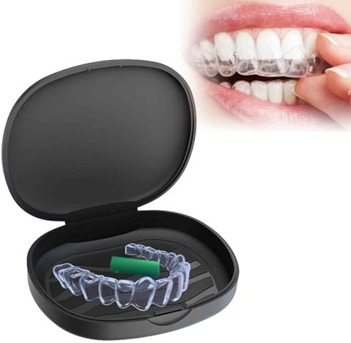 Zahnschiene box,Zahnspangendose,Spangendose für Knirscherschiene,Tragbarer,Retainer Box,Zahnersatz Aufbewahrung,Von Zahnspangen und Zahnersatz Bei Erwachsenen und Kindern (Schwarz)