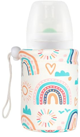 Portable Milk Bottle Warmer, Insulated Baby Bottle Bag, Bottle Cover, Glass Bottles Insulator Sleeve Feeder Bottle, Baby Glass Bottle Insulator for Home Stroller Travel