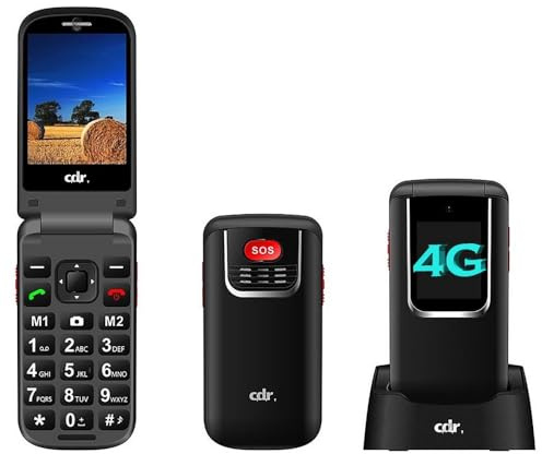 Cellulare Cdr C56 telefono per anziani 4G, Tasto SOS Tasti Grandi Bluetooth