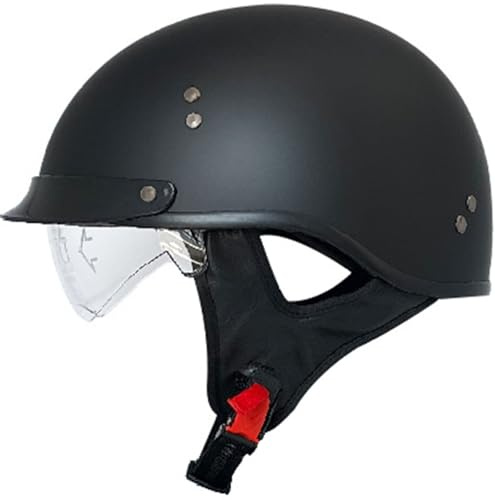 Jethelm Retro, Motorradhelm Jethelm Roller-Helm, Deutscher Stil Halbschale Helm, Herren Und Damen Vintage Halbgesicht Chopper Helm, Scooter-Helm, DOT/ECE-Zugelassen