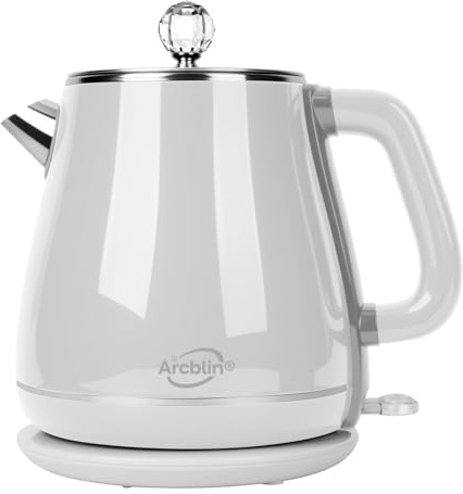 Retro Electric Kettle 1.8L, All Stainless Steel Hot Water Electric Kettle for Boiling Water, BPA Free Tea Kettle, 1350W Fast Boil, Auto Shut Off & Boil-Dry Protection