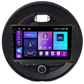 Auto Doppel Din Auto-Navigation für BMW MINI Cooper F54 F55 F56 15-19 mit Bluetooth Fm Radio, Mirror Link, USB, Aux, Bluetooth Unterstützt Tpms Lenkradsteuerung, 4 Kern 4G+64G