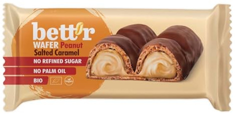 Bett'r Wafer, Waffelriegel mit Erdnusscreme, 33g