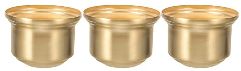 NUOBESTY 3 Stück Messing Lampenfassung E27 Halbe Gewindestruktur Vintage Retro Lampensockel Ersatzteil für Stehlampe zur Betonung der Raumdekoration in Gold