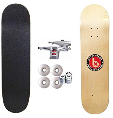 BeXtreme Tabla Skateboard Completo 8,25 x32,6 Skate con Ejes, Ruedas y rodamientos