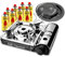 TruWare - RSonic Gaskocher Campingkocher Profi RS-7000DFS + Gaskartuschen + Grillplatte + Gaskreuz (mit 8 Kartuschen)