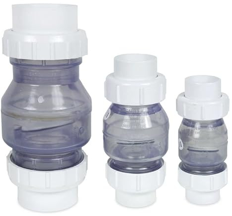 Transparentes PVC Rückschlagventil 110mm Ø von AirAqua inkl. Klebeverbindungen