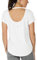 icyzone Damen Yoga T-Shirt Rückenfrei Sport Freizeit Tops Kurzarm Oberteile Loose Casual V-Ausschnitt Shirt (L, Weiß)