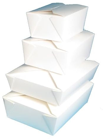 Pro DP Bio Lunchboxen Cakeboxen Donutbox Berlinerkarton mit Faltverschluss weiß unbeschichtet versch. Größen (Weiß, 1300ml 149x116x64mm 240St.)