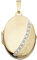 Jobo Damen-Medaillon aus 8 Karat 333 Gold Bicolor Oval zum Öffnen für 2 Fotos