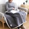 XGWML Office Cover Leg Blanket Thick Warm Lazy Shawl Lunch Break Cloak Napping Small Blanket (grey)