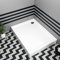 Bathroom Rectangular 1000 x 700mm Shower Tray with Riser Kit Plinth for Shower Enclosure Gloss White Slimline