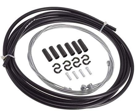 Bestgle Universal Mountain Bike Brake Cable Kit and Housing Set Bicycle Stainless Steel Replacement Wire Tubing Cover Set with Cable Ends Caps Crimps Kit for MTB Road Bike
