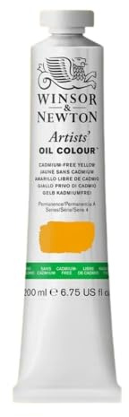 Winsor & Newton Artists' Oil Paint, 200ml Tube, Cadmium-Free Yellow