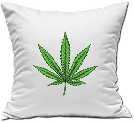 Weed Leaf Rasta Graphic Weißes Kissen 40x40cm
