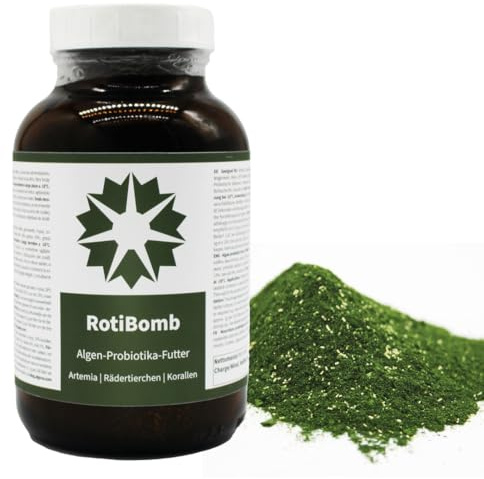 RotiBomb 500g – Planktonfutter für mehr Ertrag & weniger Ausfälle | Für stabile Artemia-, Daphnien- & Rädertierchenzuchten – Mit 3 Mikroalgen & 8 Probiotika – Auch für Copepoden & Mysis