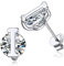 ChicSilver Silber Letter I Ohrstecker Zirkonia Ohrstecker mit Buchstabe Knorpel Ohrschmuck für Frauen Damen