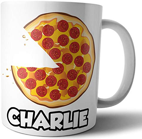 AK Giftshop Personalised Mug - Pizza - Gift - Birthday - Christmas - Stocking Filler - Secret Santa