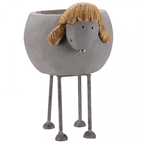 Explore Some More Smart Garden Wood Stone Cute Sheep Plant Pot Planter